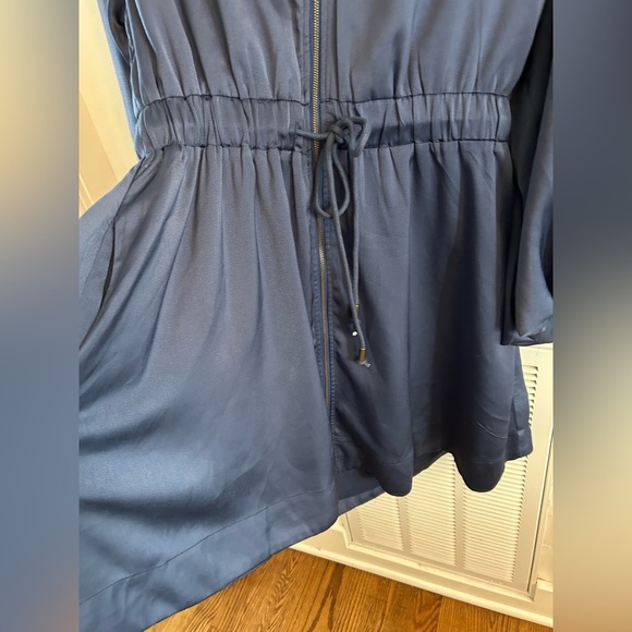 AUREUM Blue Tie Waist Puff Balloon Sleeve Dress - Picture 4 of 8